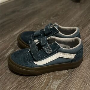 Vans Blue and White Sneakers toddler sz 8.5